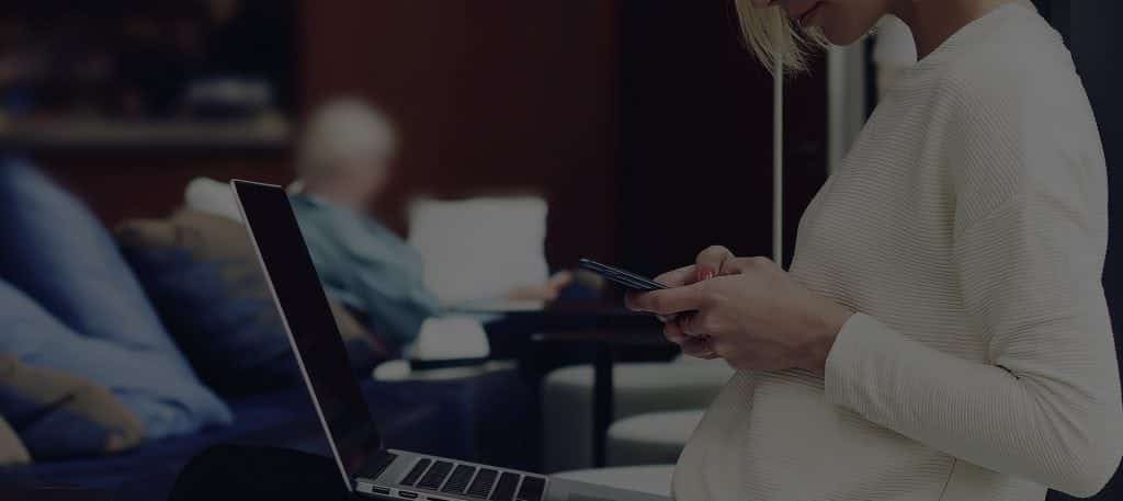 Business women checking ATO tax account in Australia