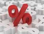 image representing low interest rates with low credit score