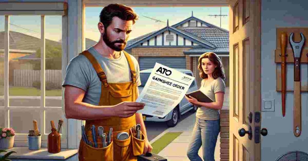 A carpentry business owner recieving a Garnishee Order