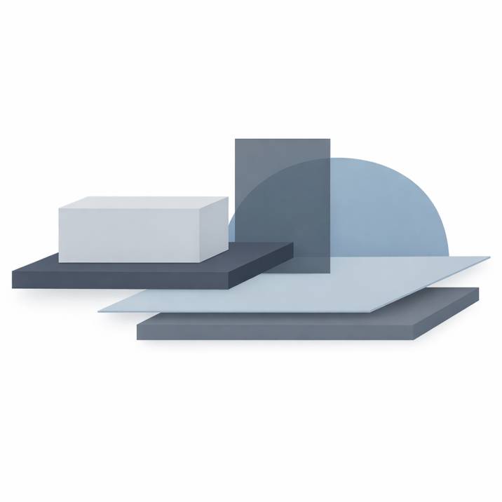 Abstract illustration showing overlapping structural elements representing interacting financial considerations